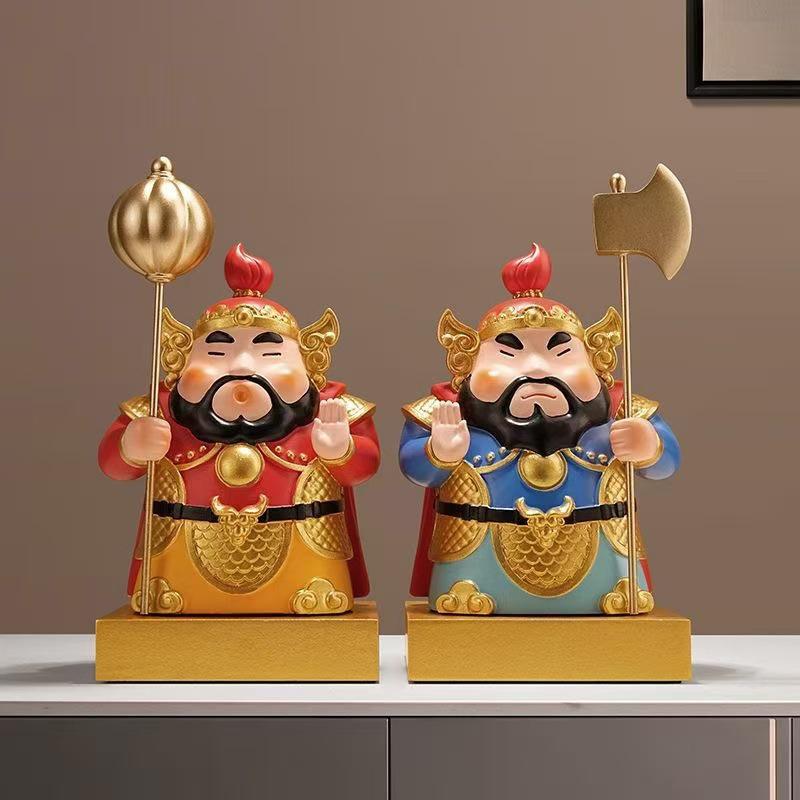 Fortune & Wealth Door God Ornament for Living Room Decor & Housewarming Gift