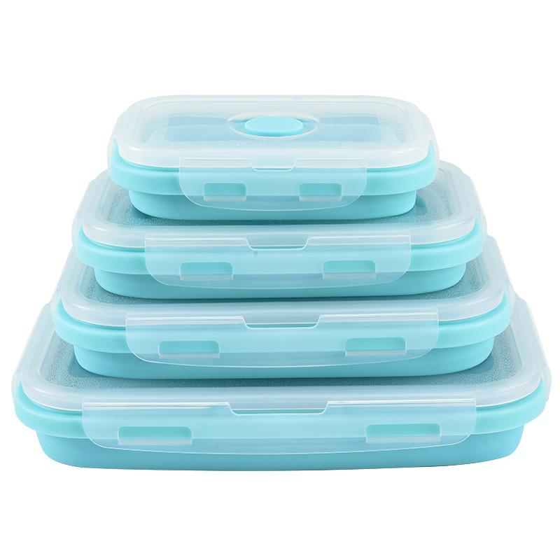 Silikon-Lunchbox, Aufbewahrungsbox für zu Hause, KINDER-Lunchbox, Tragbare Outdoor-Reise-Lunchbox, Mahlzeitenteller für Schüler