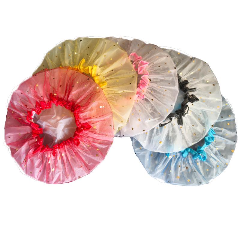 Vodotěsná síťovaná koupací čepice ve stylu korejském pro ženy – Dvouvrstvá PEVA koupací čepice