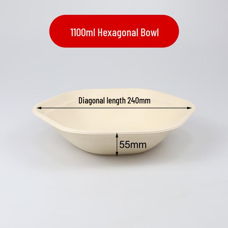 Fan Shun Biodegradable Hexagonal Takeout Food Containers