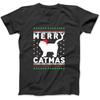 British Shorthair Cat Merry Catmas British Shorthair Cat Long Sleeve T-Shirt Sweatshirt Hoodie Tanktop for Men Women Kids Black