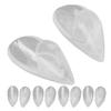 10pcs Halloween Party False Teeth Set Transparent Resin Cosplay Dentures Prop Decoration15mm   0.6in