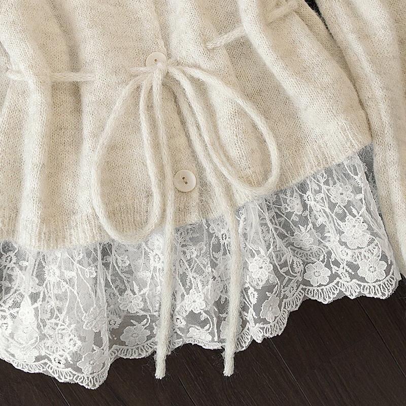 Sisibo Color Block V-hals Gebreid Vest