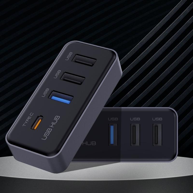 Power Distribution USB Hub Dock Station with 3 USB Ports and 1 Type C Port Ensuring Stable Transfer for Model 3/Y