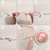 Flower Punch Needle Embroidery Set With Plastic Hoop And Yarn For Gift Making