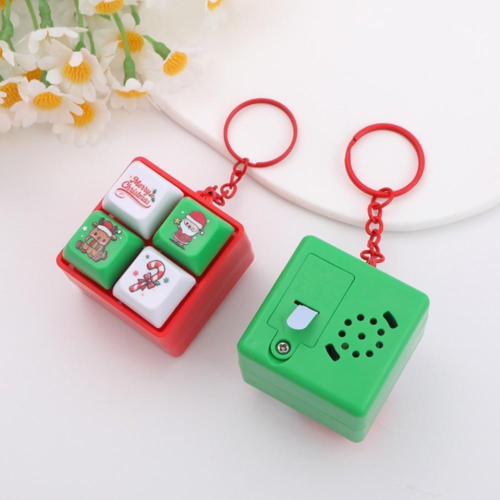 Fidget Decompression 4 Keyboard Key Toy Christmas Luminous Voice Couple Keychain  Christmas Gifts