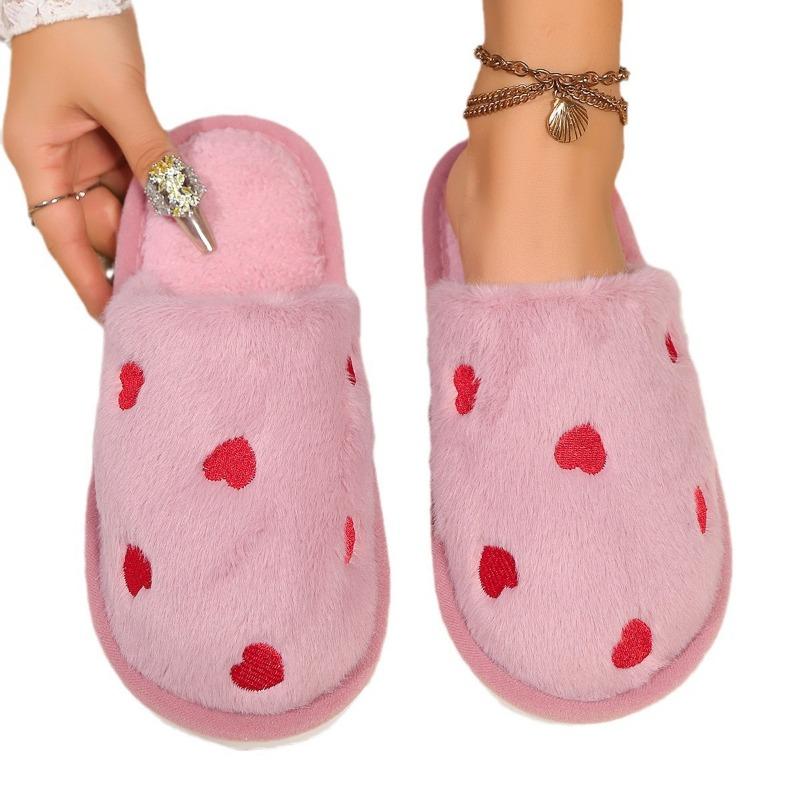 Love lady autumn and winter indoor and outdoor thick bottom warm plush bag head cotton slippers women's foam