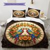 Stainedglassbirds Pattern Bedding Quilt Set Quilt Cover Pillowcase Home Decoration Birthday Gift (1 * duvet cover + 2 * pillowcase, without core)