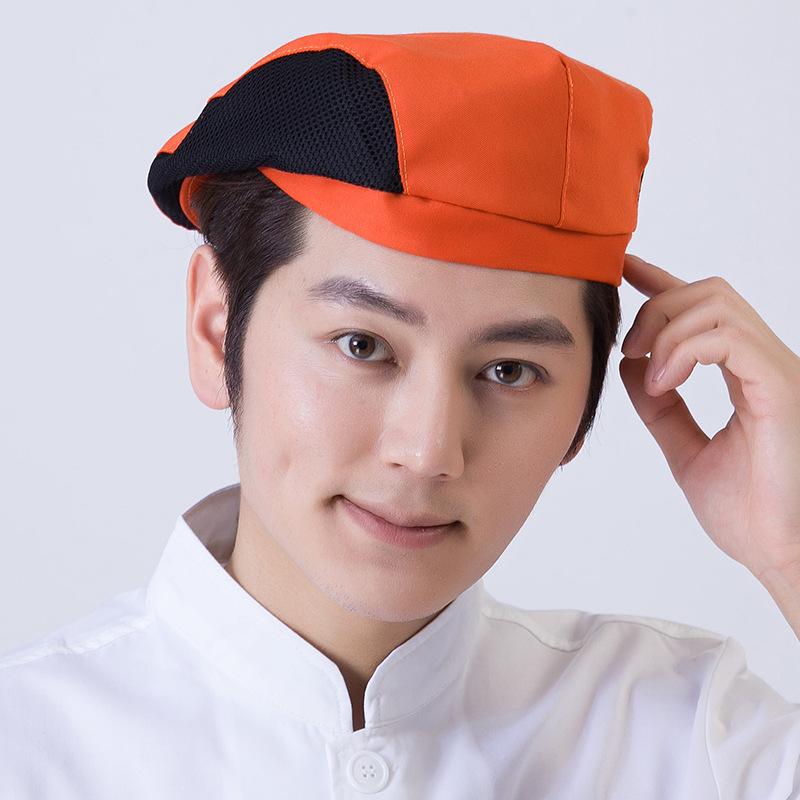 Waiter Beret Breathable Mesh Chef Hat Catering Milk Tea Baking Work Hat Men Women