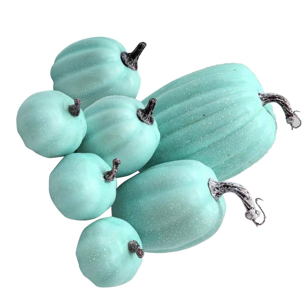 7 Pcs Artificial Pumpkin Cute Lifelike Foam Pumpkins for Autumn Holiday Decor