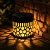 Outdoor Solar Garden Wall Light Decorative Lantern Metal Frame Solar Powered LED Light for Patio Pathway Yard Fence