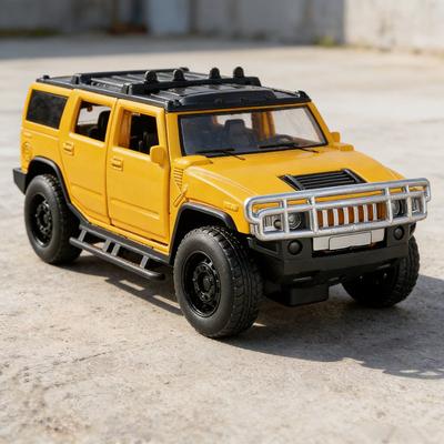 1:32 HUMMER H2 SUV Alloy Car Model Diecast Metal Off-road Vehicle Car Model Sound and Light Simulation Collection Kids Toy Gift