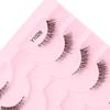 10 Pairs Transparent Band Half Eye Cat Eye False Eyelashes - 3D Layered, Natural, Thickening & Lengthening