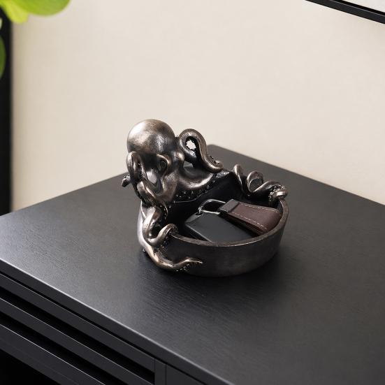 Skeleton Octopus Ashtray Resin Design Ashtray Ashtray Gothic Statue