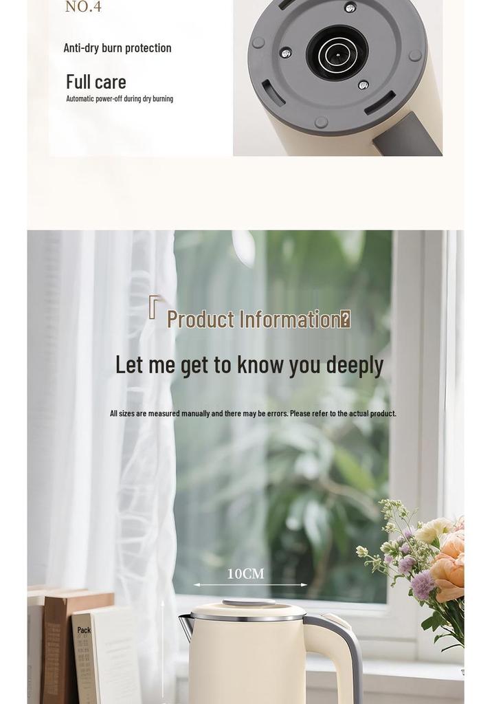 Compact 110V Electric Kettle for Home, Office, Hotel Use