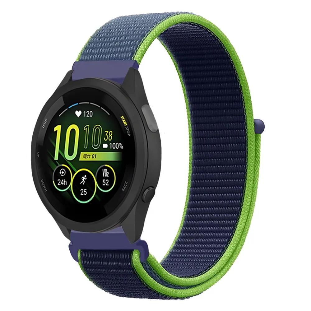 20mm 22mm Pletený nylonový smyčkový řemínek pro Garmin Forerunner 165 55 965 265 255 955 Venu 3 Náramek pro Garmin Active/Vivoactive 5