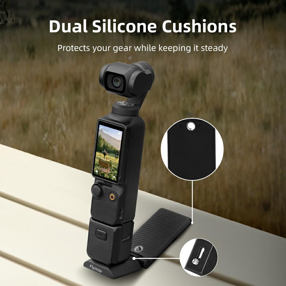 FLYMILE Action Camera Magnetic Foldable Mount Handle Grip Adjustable Angle Desktop Stand for Outdoor/Indoor