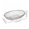 Oval Mesh Colander Easy to Clean Stainless Steel Strainer Basket Rust Resistant Drain S