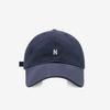 A Simple and Versatile Baseball Cap with A Soft Top Embroidered with The Letter "N" for A Korean Couple