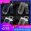 Per Jeep Lega di Zinco Pelle Custodia Portachiavi Auto Per Jeep Grand Cherokee WK2 KL Wrangler JK JL MP Patriot Renegade Commander Compass