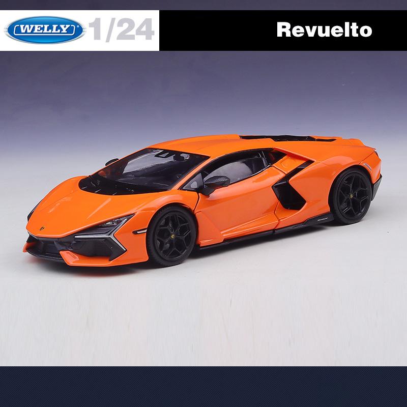 Welly 1/24 Lamborghini Revuelto Alloy Sports Car Model Diecasts Metal Racing Vehicles Car Model Simulation Collection Kids Gifts