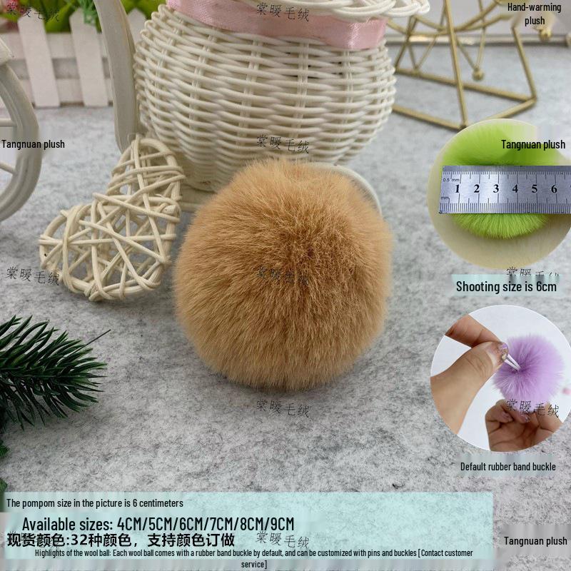 Multi-Color Faux Rabbit Fur Pom Pom for Bags, Clothing, Shoes, and Hats