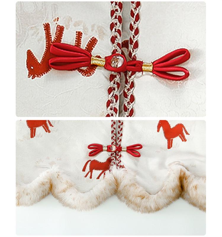 Meng Tang Tang 2025 Girls' Chinese New Year Hanfu Set - Children's Festive Winter Outfit