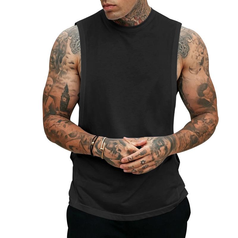 Mens Sleeveless Loose Quick Dry Gym Training Tank Top