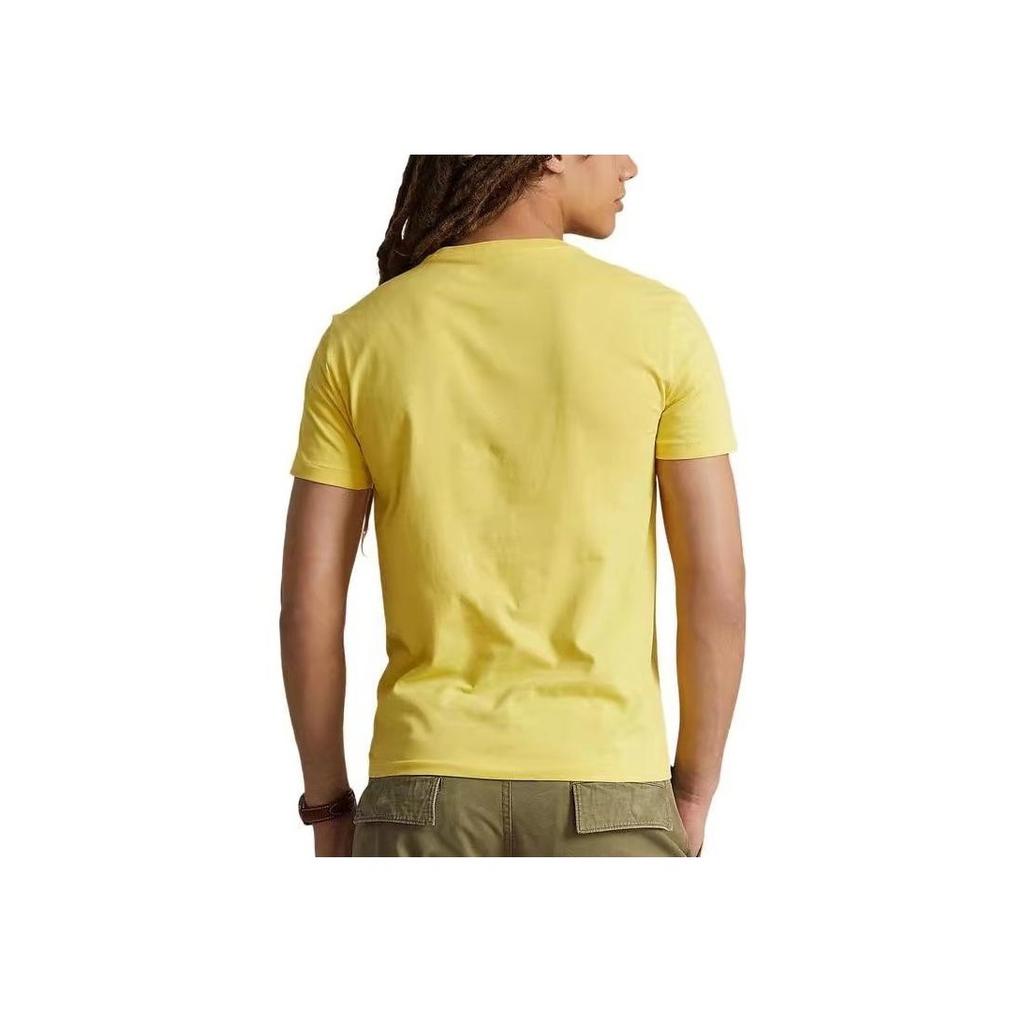 Polo Ralph Lauren Solid Color Logo Embroidered Crew Neck Short Sleeve T-Shirt Men Tops Yellow 710671426-262