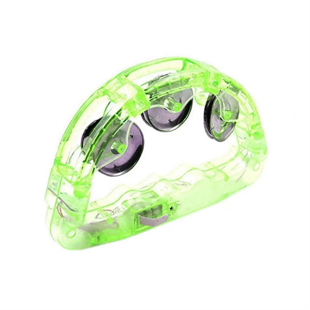 Noisemakers LED Tambourine Glowing Hand Rattle Bell Flashing Tambourine  Christmas Festivals