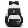 Men Contrast Backpack Large Capacity Student Schoolbag Women Travel Backpack