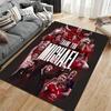 Football Club Area Rug, Thank You Michael Manchester United Players Trophy Celebration Red Print, Soccer Fan Decor, Non-Slip Mat