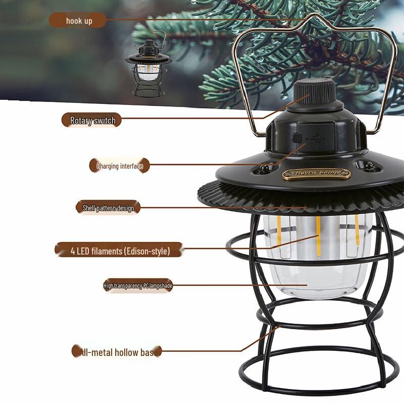 Retro Rechargeable LED Camping Lantern Y15