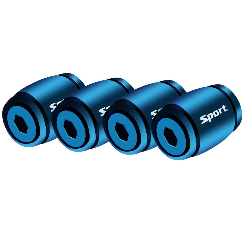 AQTQAQ 1 Set Car Styling Zinc Alloy Anti-theft Sport SKDS6 Car Tire Valve Caps Wheel Tires Tire Stem Air Cap Airtight Covers