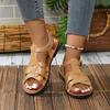 Sommer Römische Flache Schuhe Damenschuhe Flache Ferse Urlaub Strand Mode Hundert Sandalen Frauen