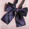 Jk Japanese Plaid Korean Version Of Collar Flower Graduate Female Collar Flower College Wind Streamer Jk Bow Shirt Accessories Sailor Suit