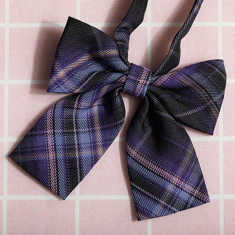 Jk Japanese Plaid Korean Version Of Collar Flower Graduate Female Collar Flower College Wind Streamer Jk Bow Shirt Accessories Sailor Suit