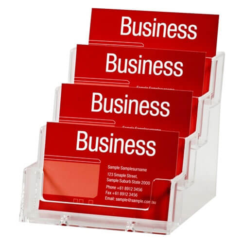 Deflecto Business Card Holder (4 Pockets)