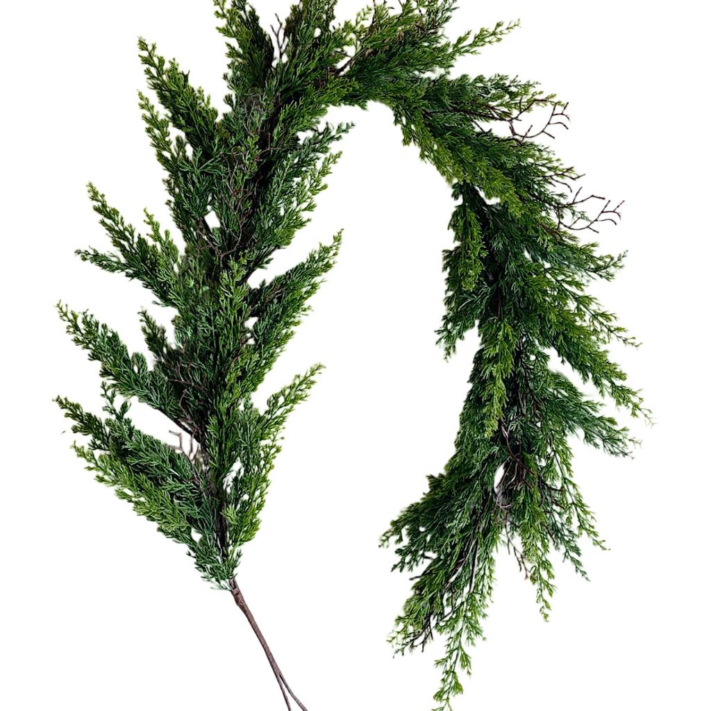 Christmas Cedar Garland Artificial Realistic Soft And Thickness Green Faux Cedar  Garland For Home Fireplace Indoor Outdoor Holiday Party Decoration