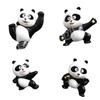 New Cartoon Cute Panda Creative Personality 3D Resin Refrigerator Stickers Home Kitchen Sticky Notes Decoration Gifts