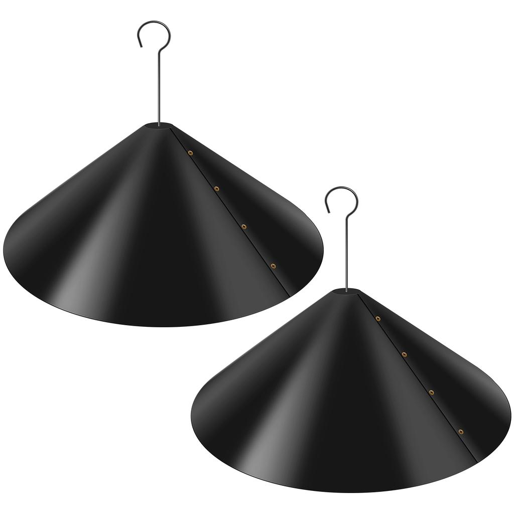 2Pcs Squirrel Baffle 18inch Wrap Around Squirrel Proof Baffles Reusable Raccoon Squirrel Proof with Accessories for Bird Feeder