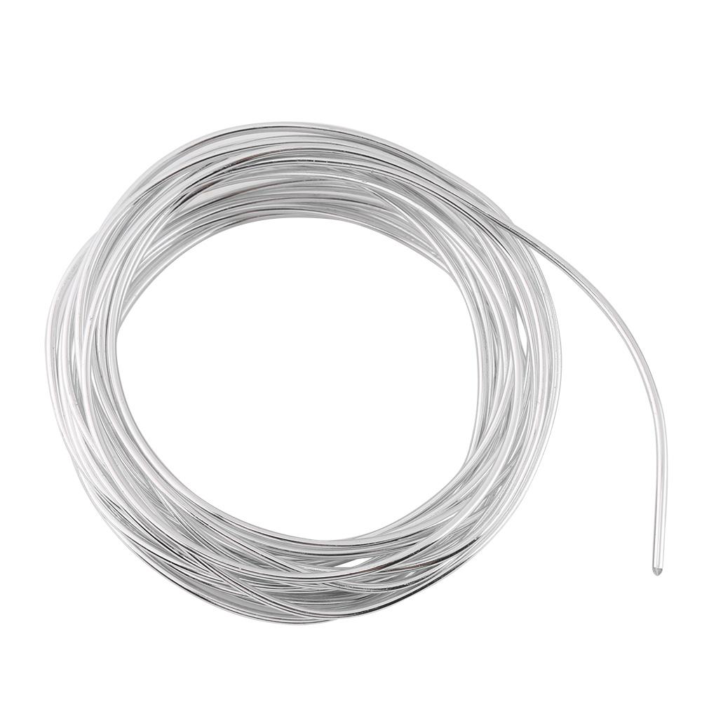 5 metrů role 2mm kulatý oxidovaný hliníkový drát DIY doplňky pro výrobu šperků(stříbrný)