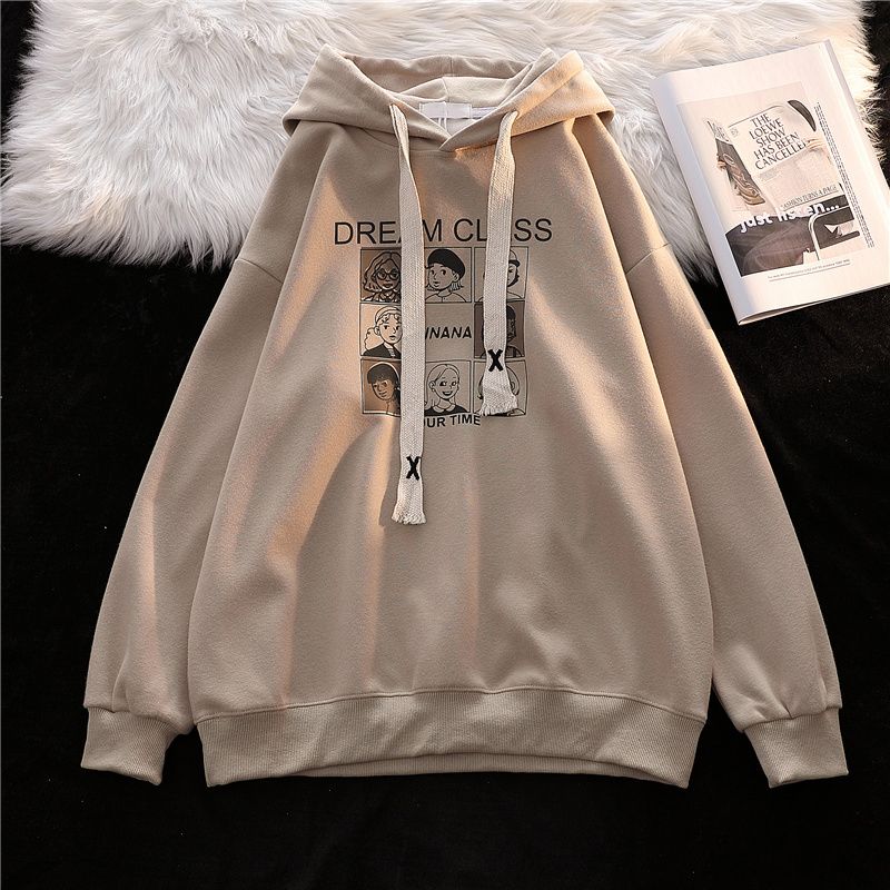 

Толстовка для жінок Оверсайз З капюшоном Потовщена Вільна Повсякденна Пуловер Довгий рукав Зимова Толстовка Топ XXXXL дубильна кора