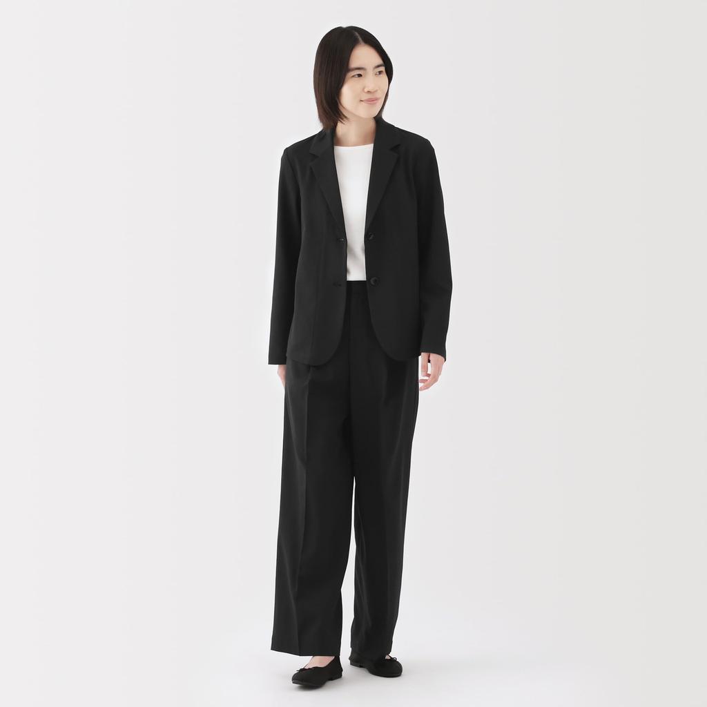 MUJI Tailored Size BD0ZYA5S Women's Water-Repellent Jacket, Black, Small,