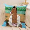 B-Bojack Horseman Cushion Cover Soft Plush Fabric Double-Sided Printed Sofa Cushion Cover For All Seasons Home Decor Gift