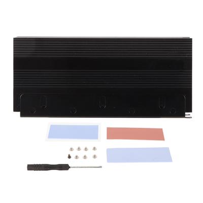 M.2 Heatsink with 3 Thermal Pad Aluminum Alloy Quiet Running NVME 2280 SSD Cooler SSD Radiator Black
