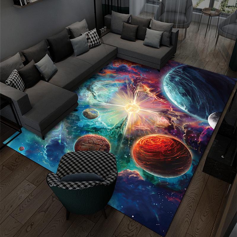

3D-ковёр Cartoon Universe Area Rug - большой, полностью покрытый ковер для спальни, гостиной или дивана Universe Planet-2, 200*300cm
