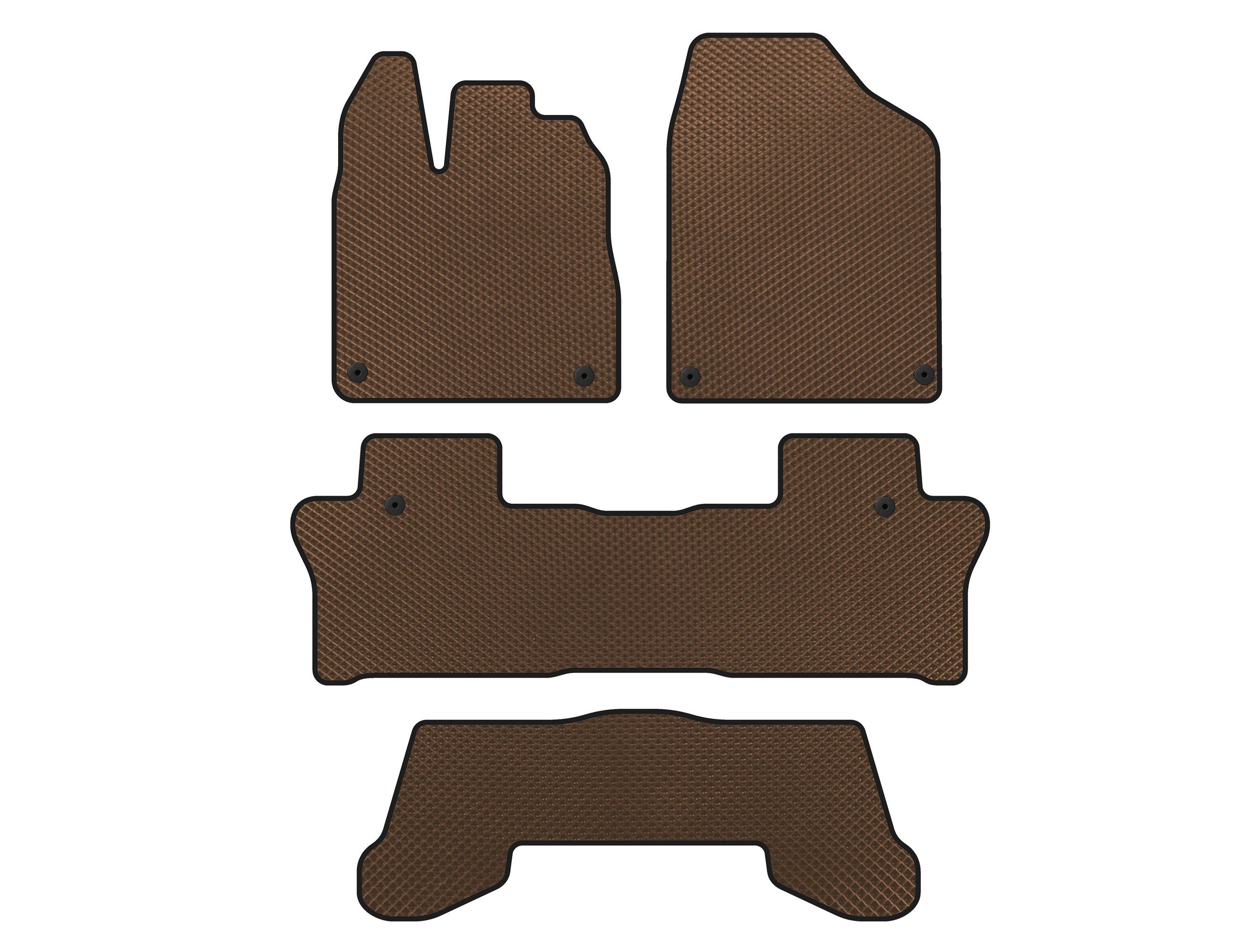 

EVA mats (3 rows, Brown) for Honda Pilot 2015-2022