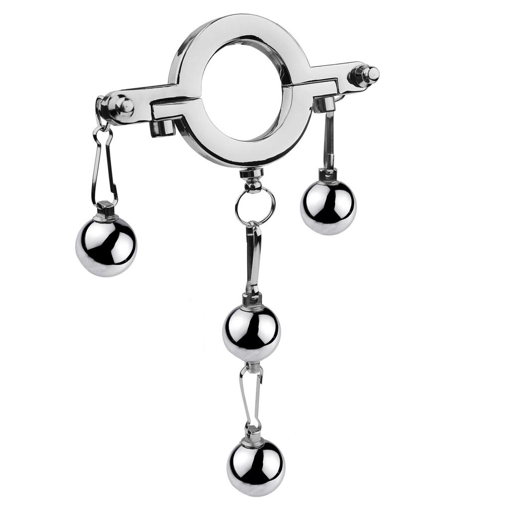 Gay Adult Supplies Metal Toys Horseshoe Ring Penis Ring Weight Bearing Ball Exercise SM Hanging Ball Penis Ring Gravitational Ball