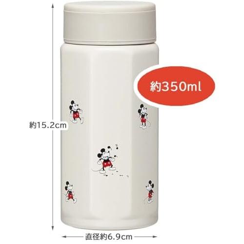 Skater Stainless Steel Mug Bottle 350ml Easy To Hold Octagonal Thermal/Cold Water Bottle Disney Mickey Mouse STO4-A